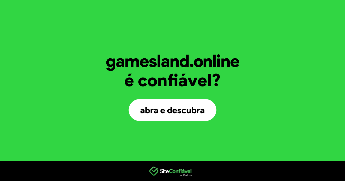 O site gamesland.online é confiável?