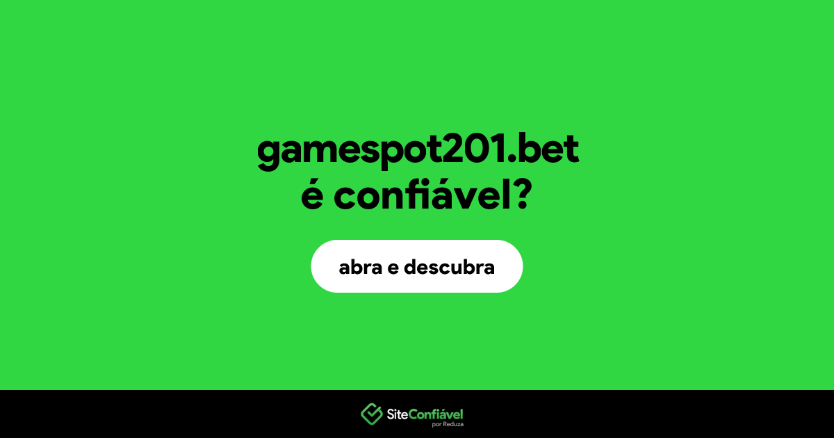 O site gamespot201.bet é confiável?