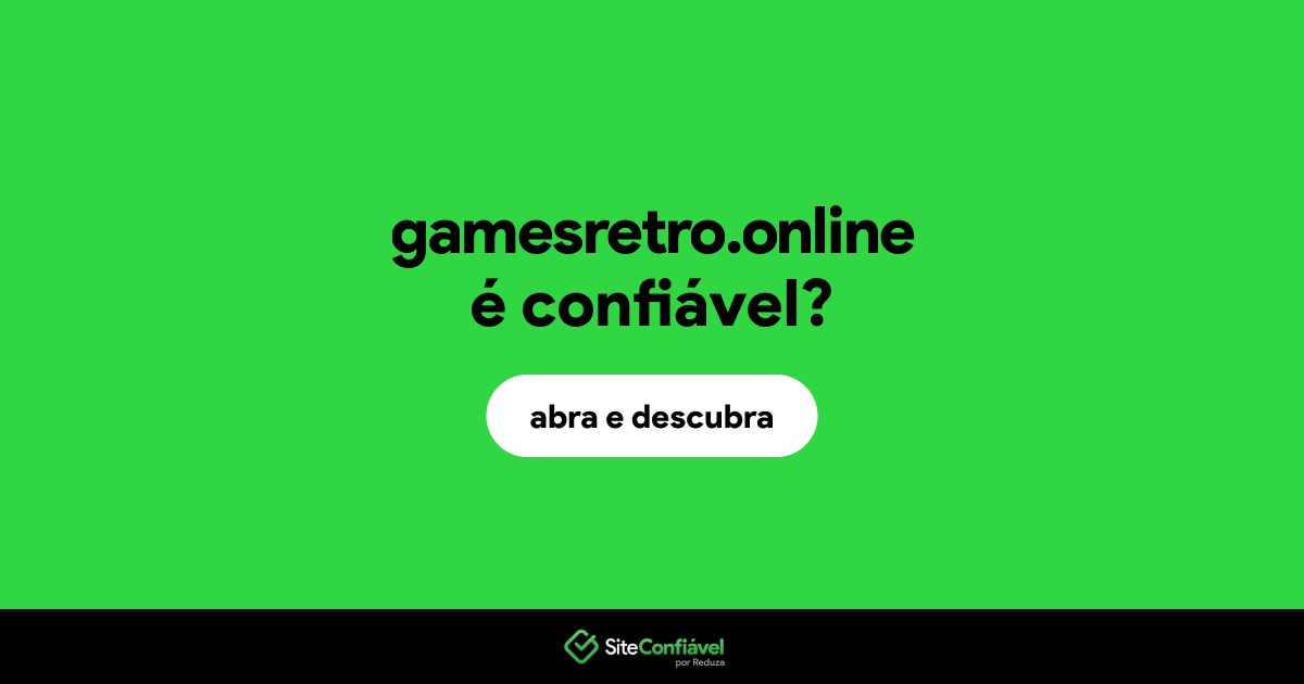 O site gamesretro.online é confiável?