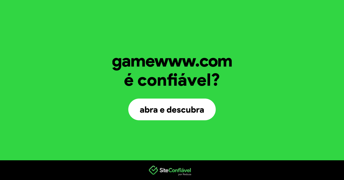 O site gamewww.com é confiável?