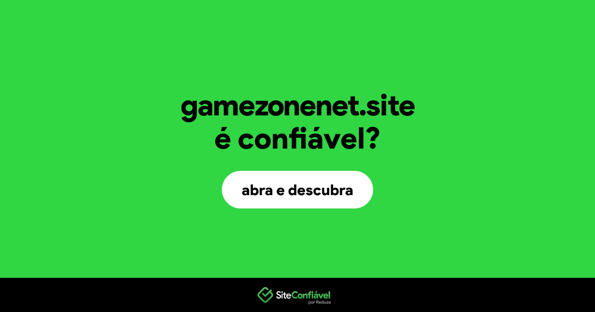 O site gamezonenet.site é confiável?