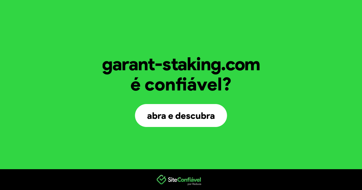 O site garant-staking.com é confiável?