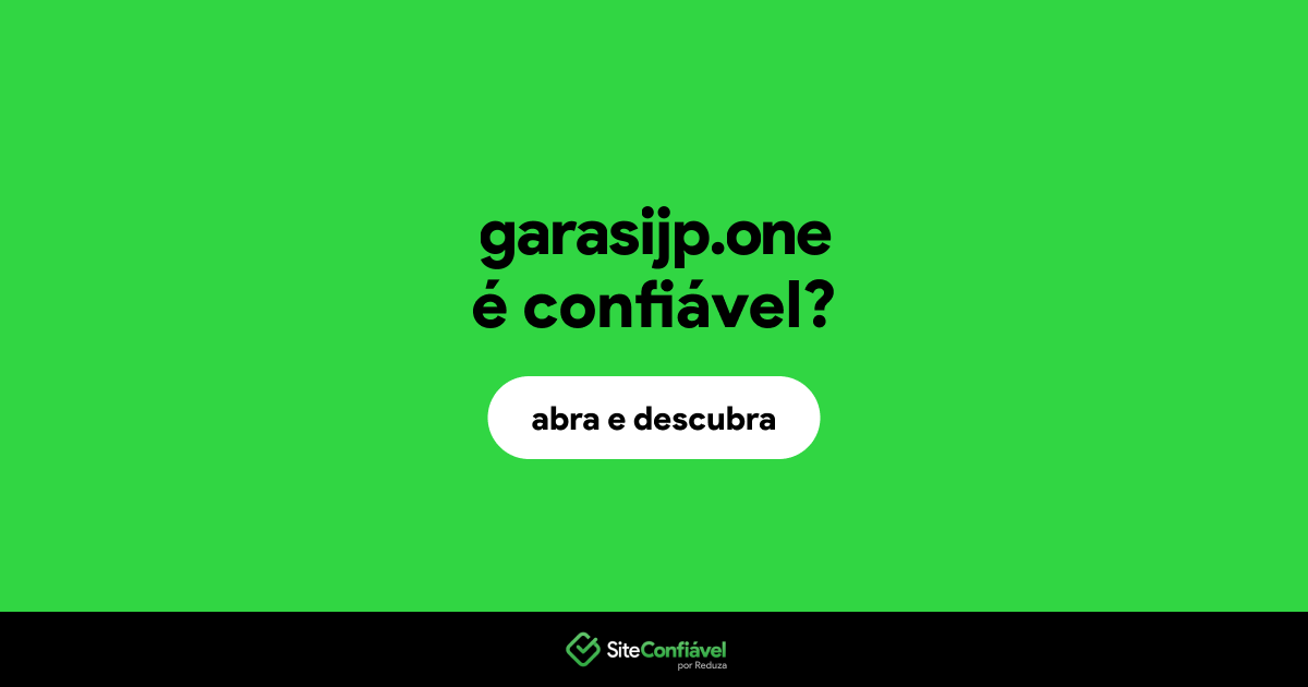 O site garasijp.one é confiável?