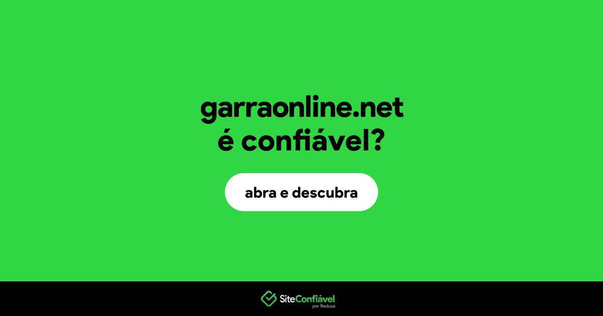 O site garraonline.net é confiável?