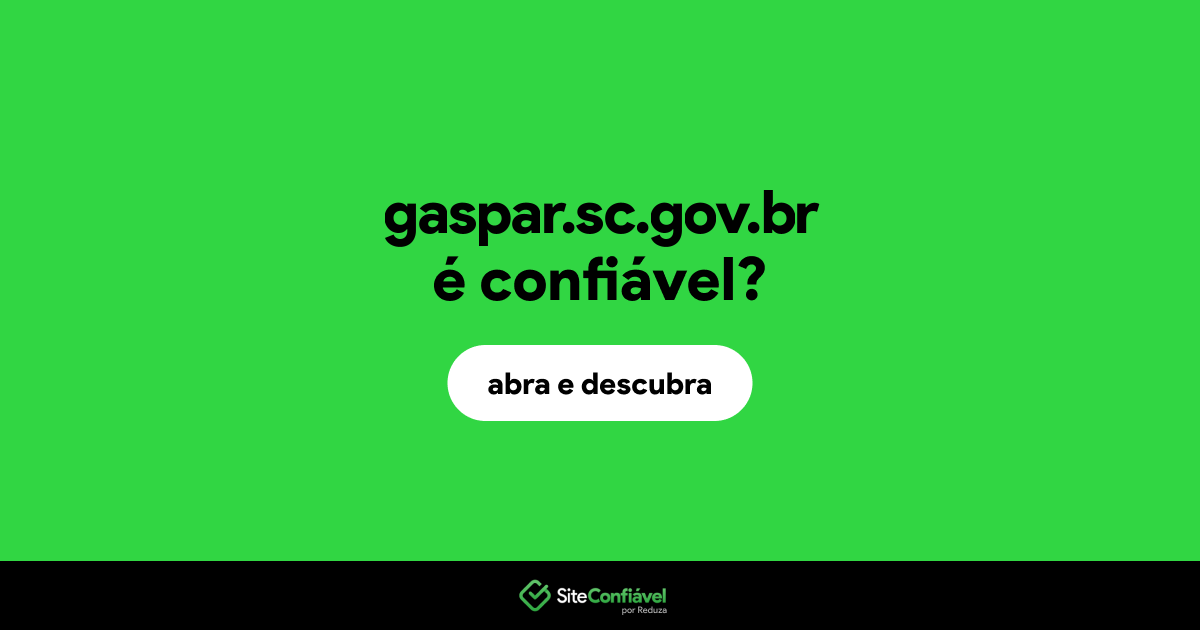 O site gaspar.sc.gov.br é confiável?
