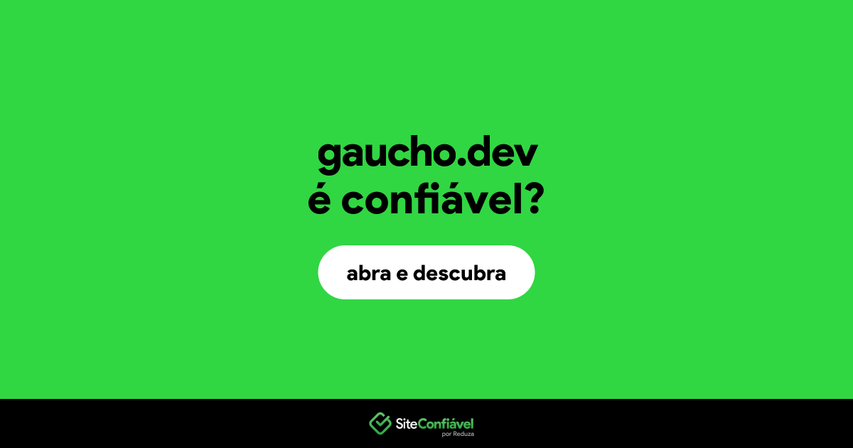 O site gaucho.dev é confiável?