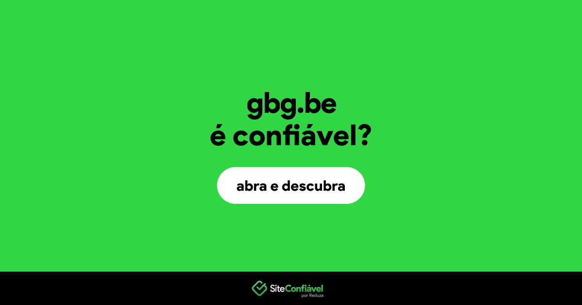 O site gbg.be é confiável?