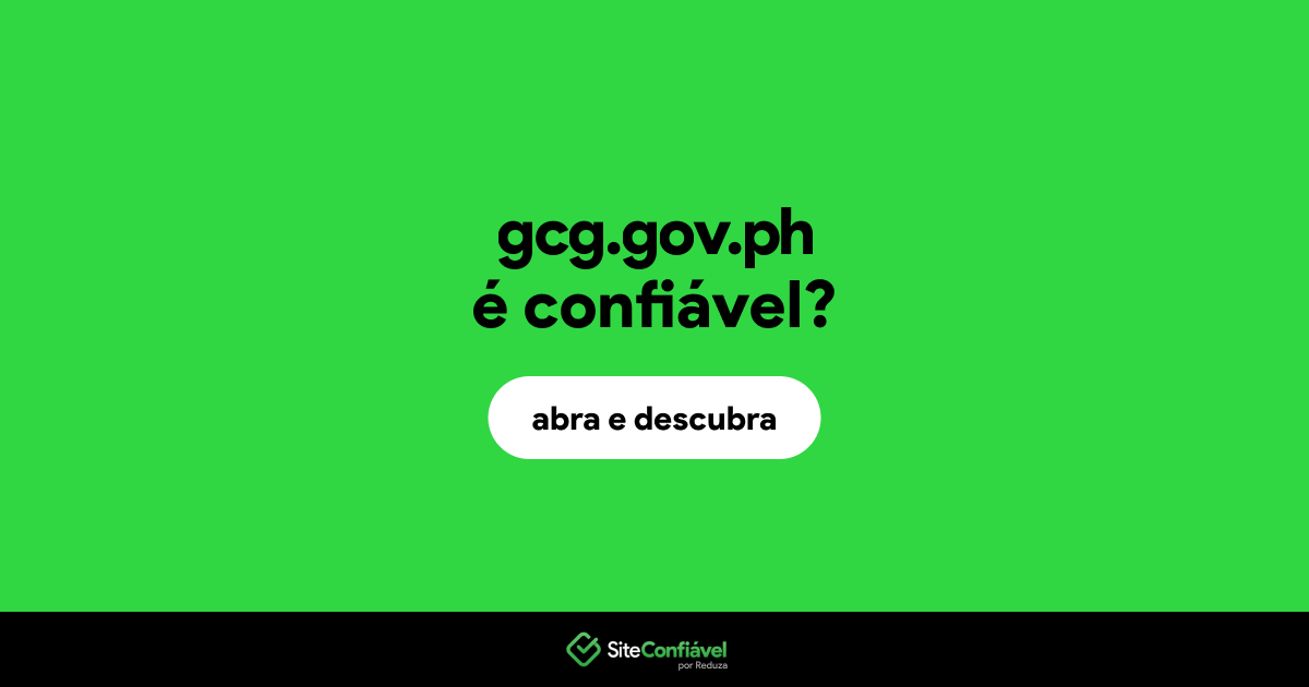 O site gcg.gov.ph é confiável?