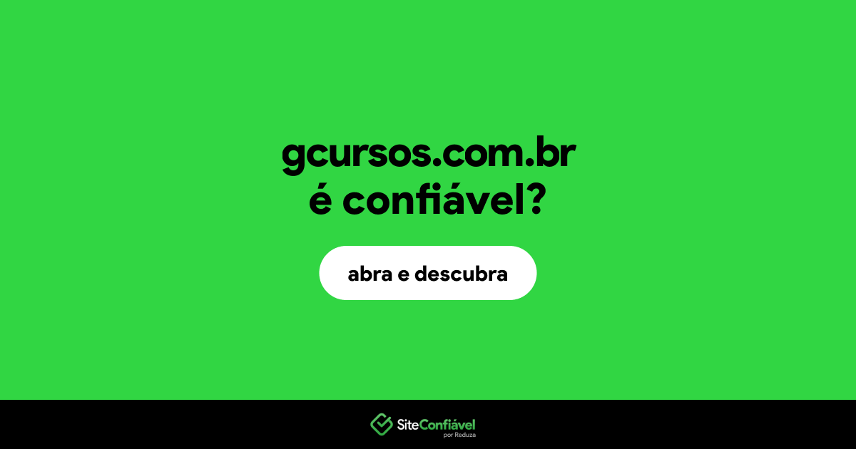O site gcursos.com.br é confiável?