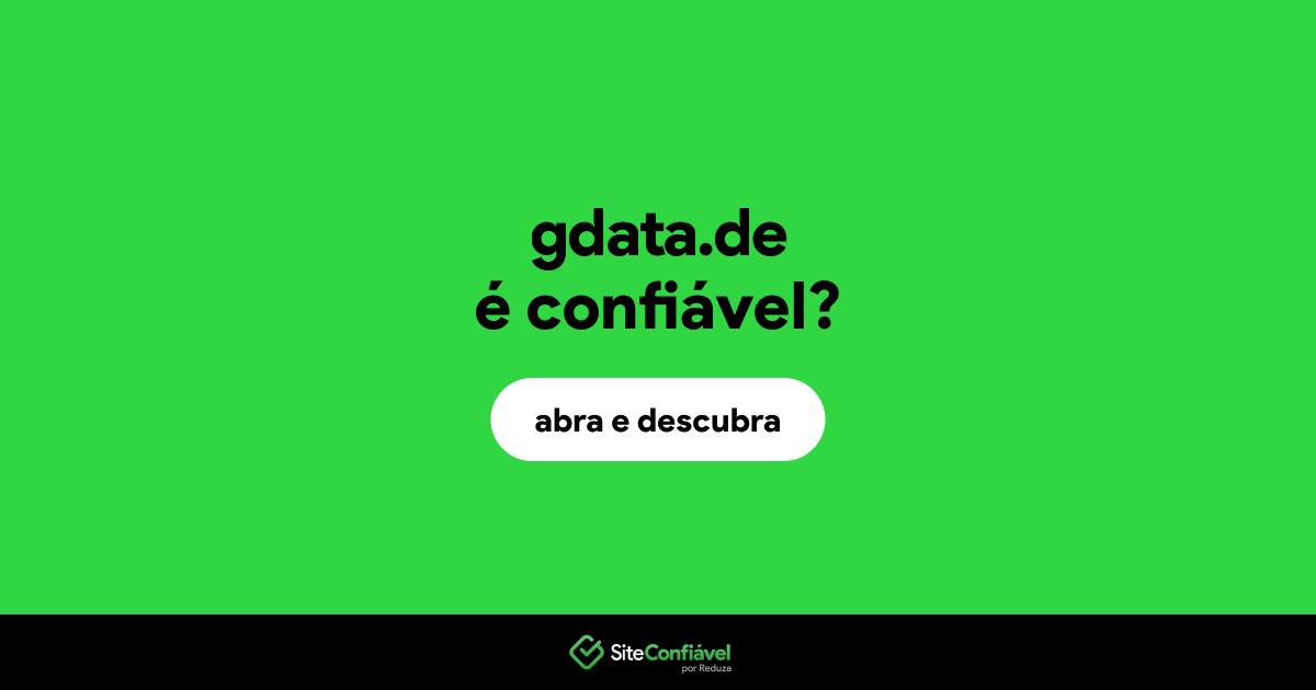 O site gdata.de é confiável?
