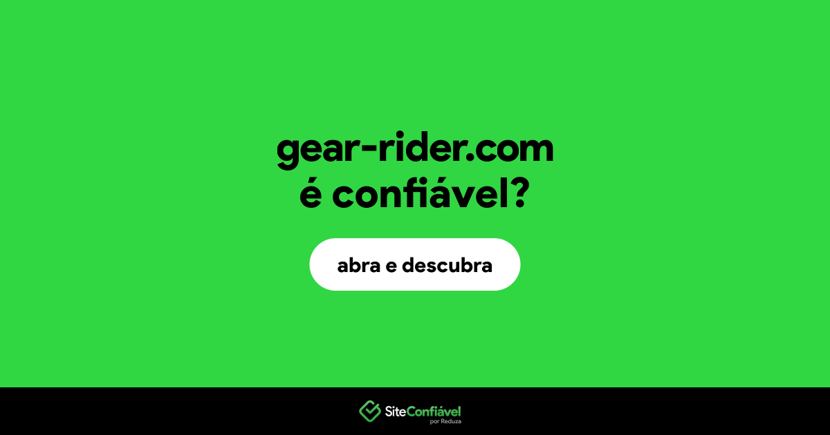 O site gear-rider.com é confiável?