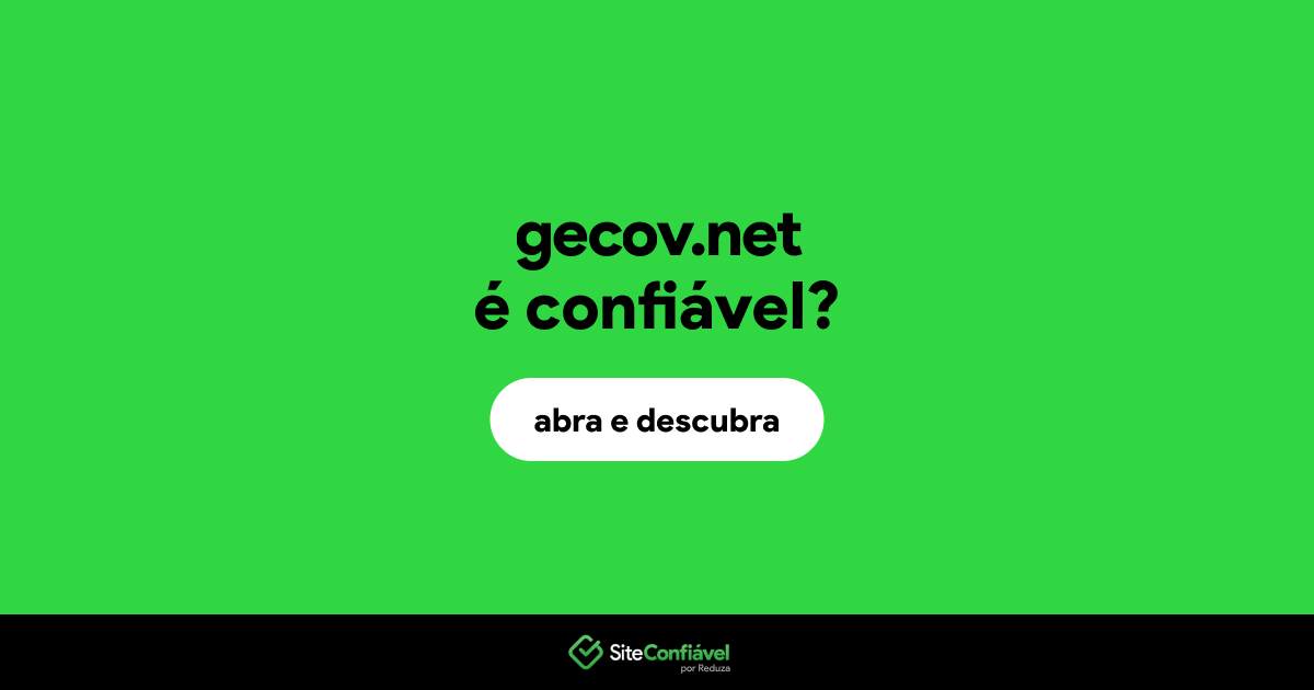 O site gecov.net é confiável?