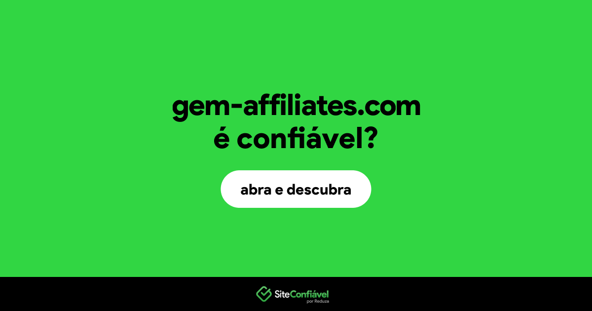 O site gem-affiliates.com é confiável?