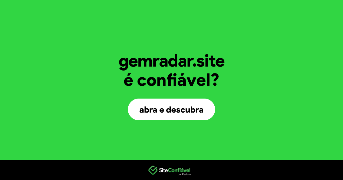 O site gemradar.site é confiável?