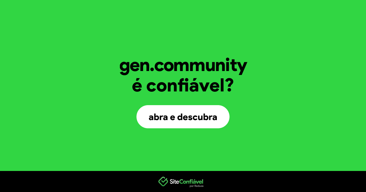 O site gen.community é confiável?