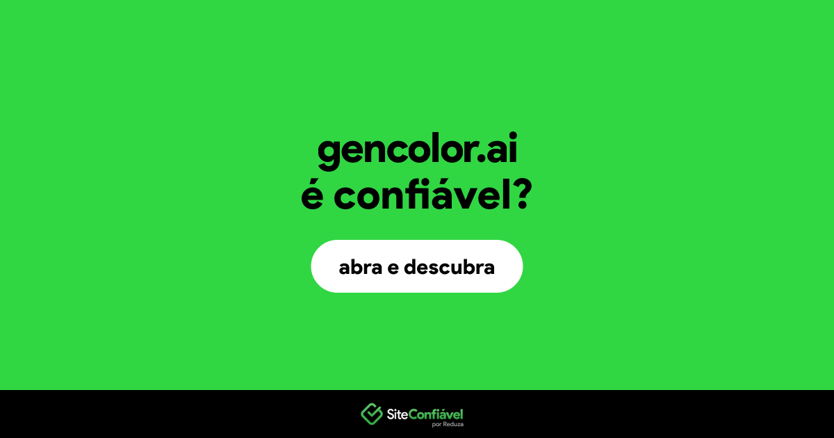 O site gencolor.ai é confiável?