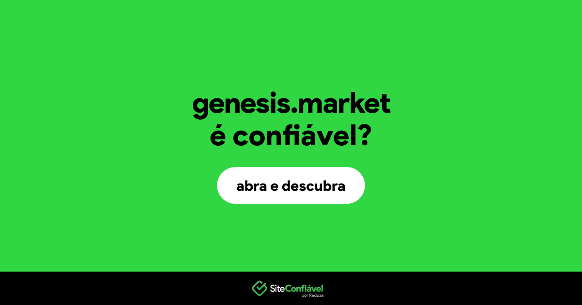 O site genesis.market é confiável?
