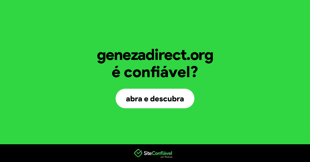 O site genezadirect.org é confiável?