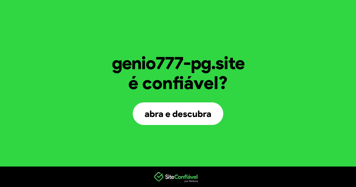 O site genio777-pg.site é confiável?