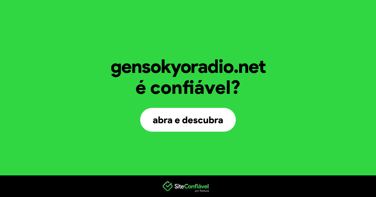 O site gensokyoradio.net é confiável?