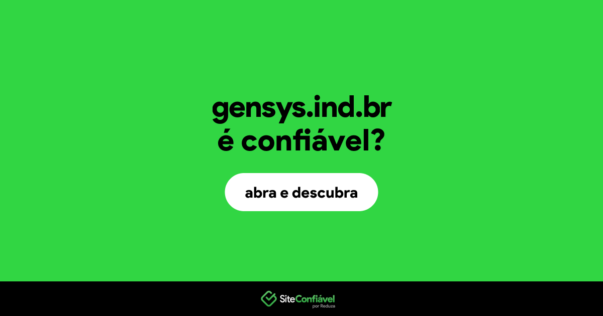 O site gensys.ind.br é confiável?