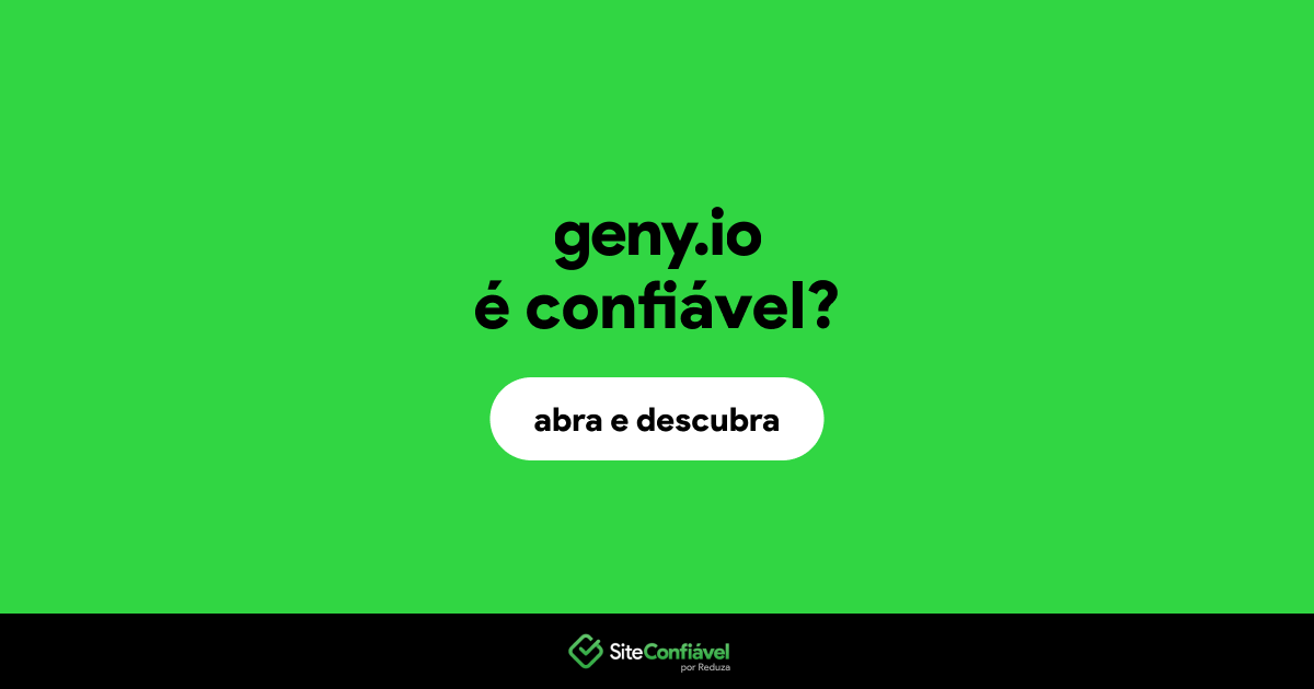 O site geny.io é confiável?