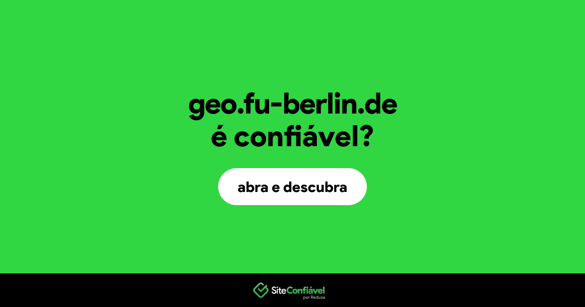 O site geo.fu-berlin.de é confiável?