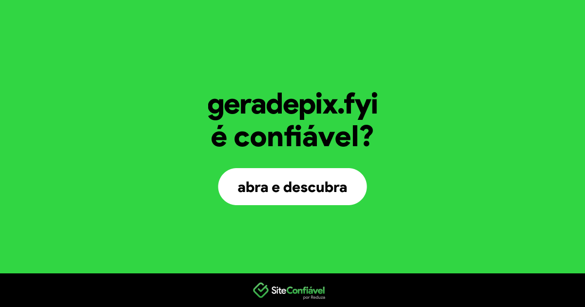 O site geradepix.fyi é confiável?