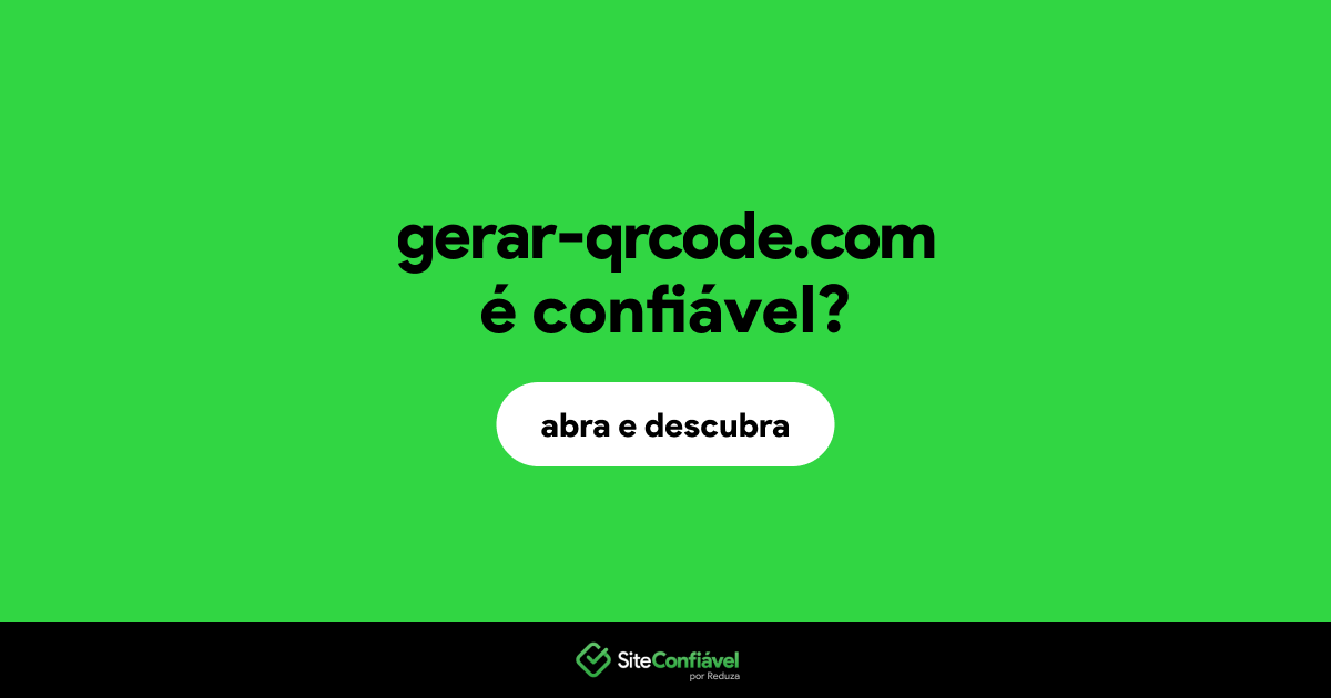 O site gerar-qrcode.com é confiável?