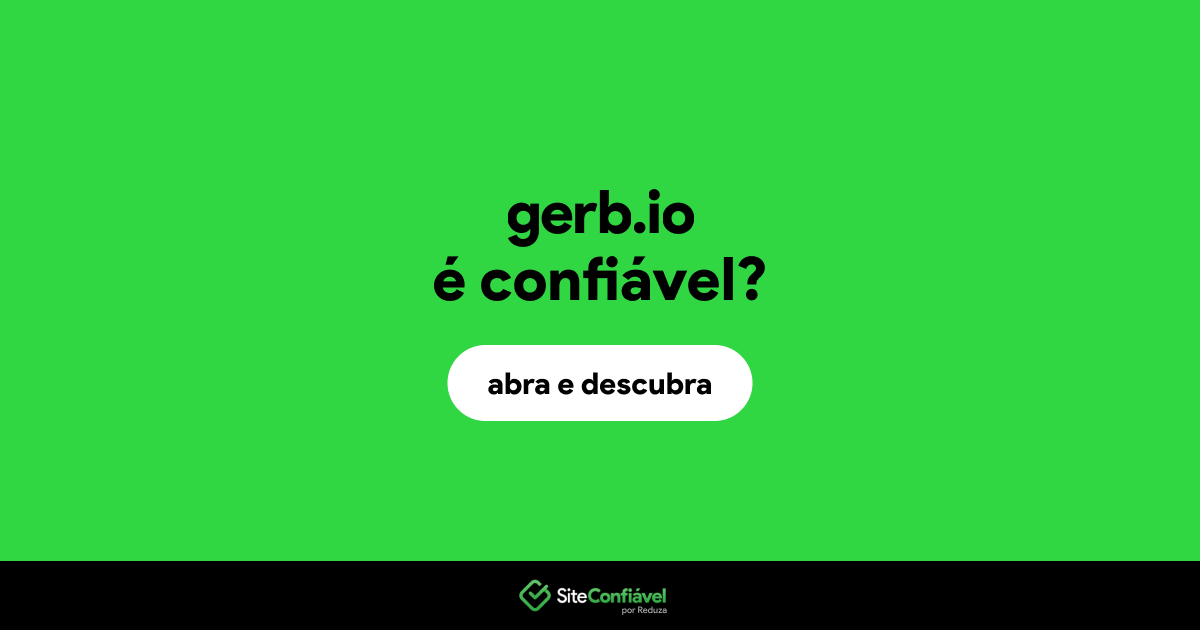 O site gerb.io é confiável?
