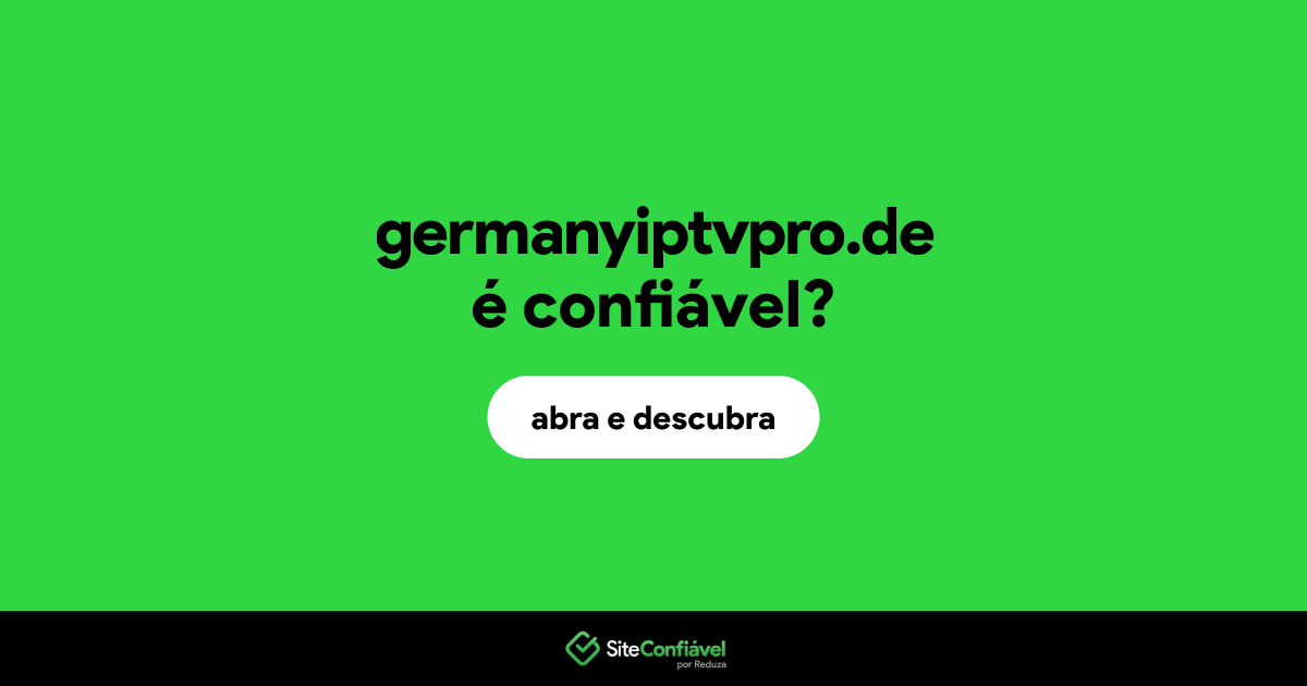 O site germanyiptvpro.de é confiável?