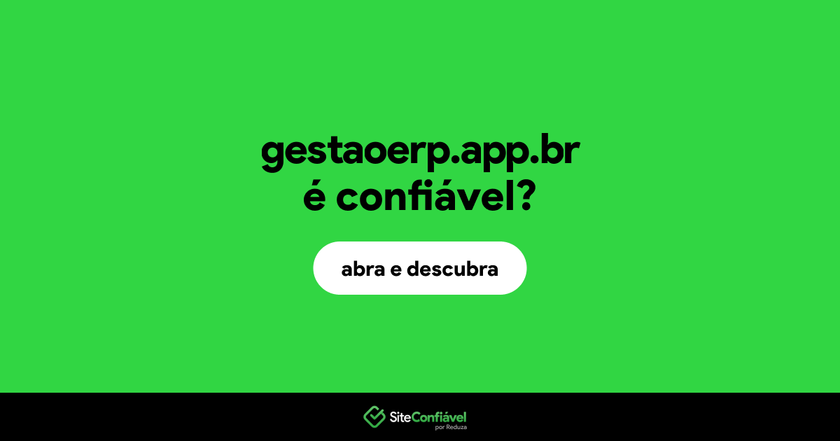 O site gestaoerp.app.br é confiável?