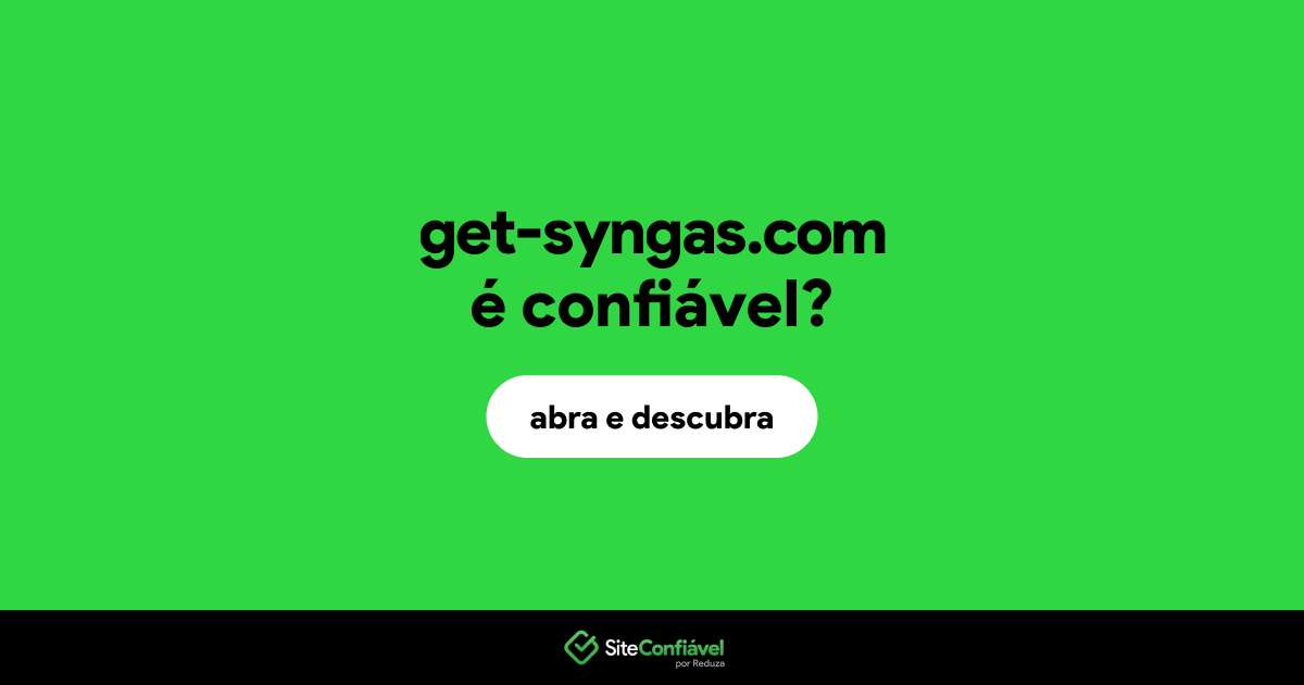 O site get-syngas.com é confiável?