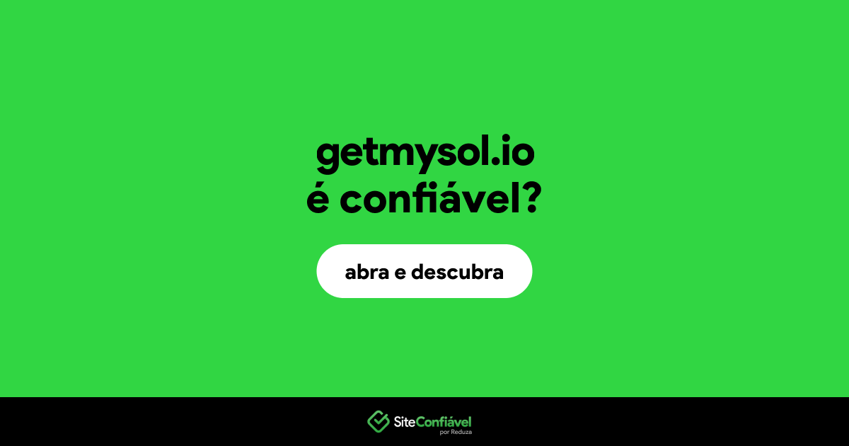 O site getmysol.io é confiável?