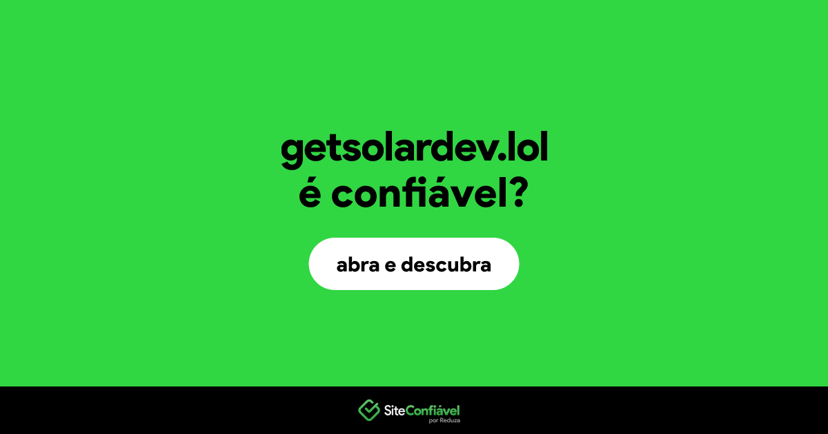 O site getsolardev.lol é confiável?