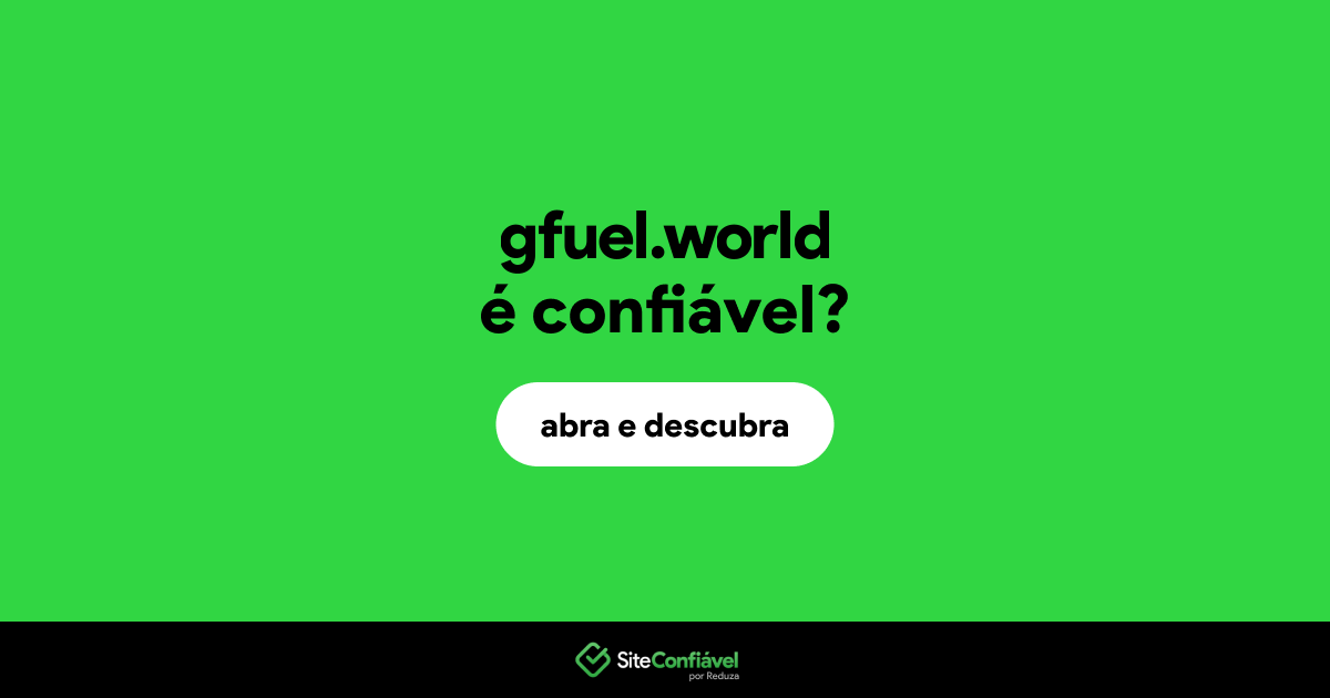 O site gfuel.world é confiável?