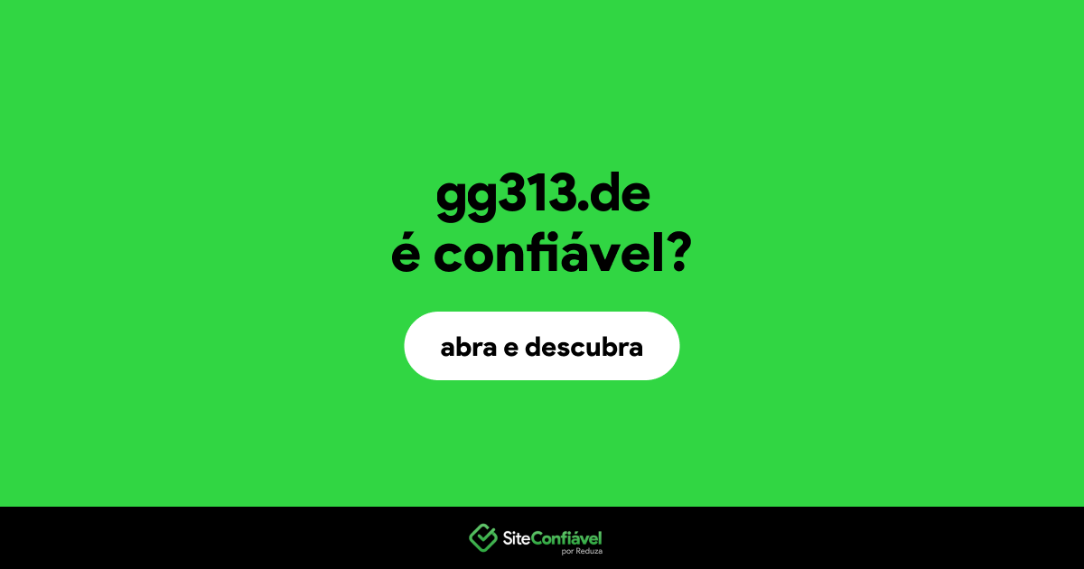 O site gg313.de é confiável?