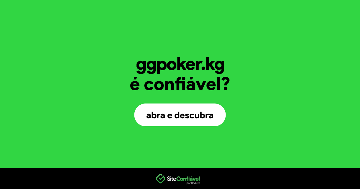 O site ggpoker.kg é confiável?