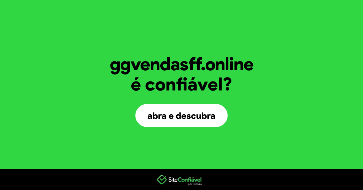 O site ggvendasff.online é confiável?