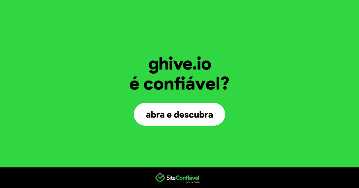O site ghive.io é confiável?