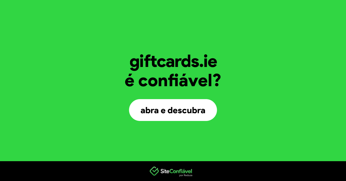 O site giftcards.ie é confiável?