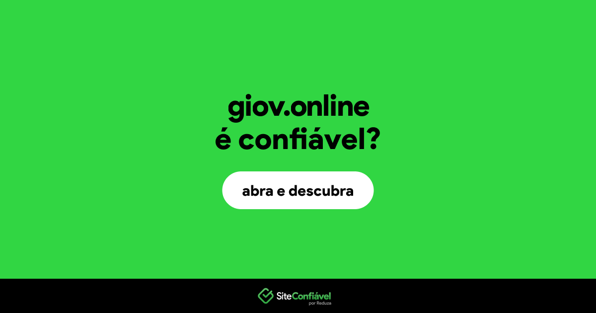 O site giov.online é confiável?