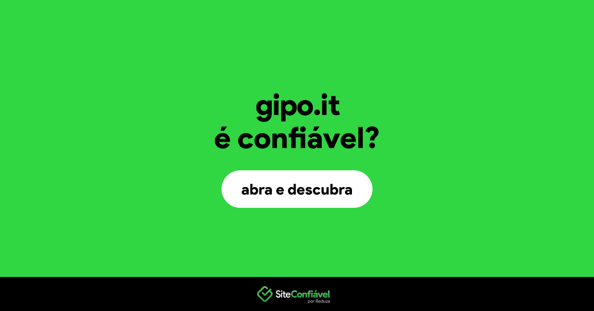 O site gipo.it é confiável?