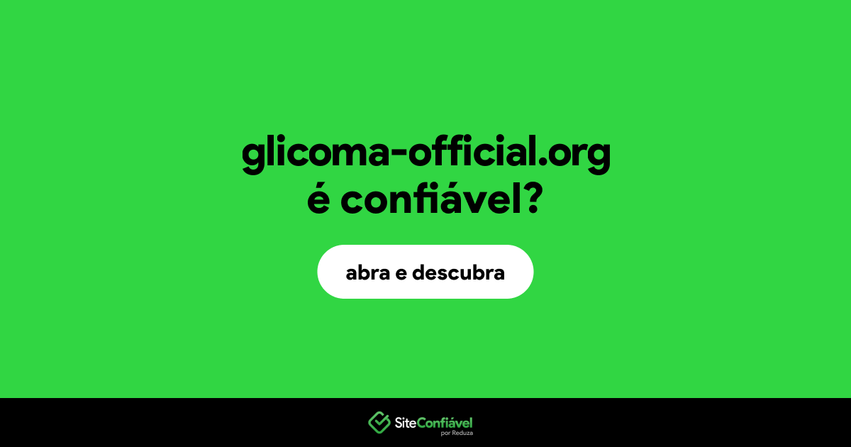 O site glicoma-official.org é confiável?