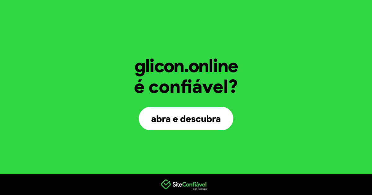 O site glicon.online é confiável?
