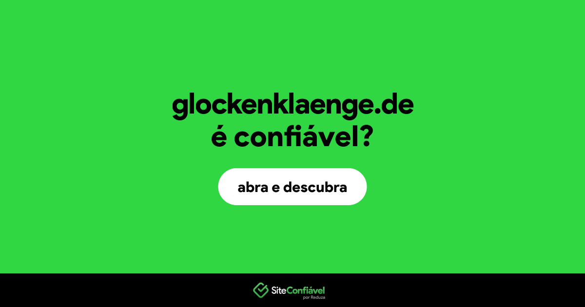 O site glockenklaenge.de é confiável?