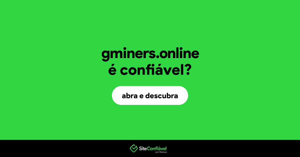 O site gminers.online é confiável?