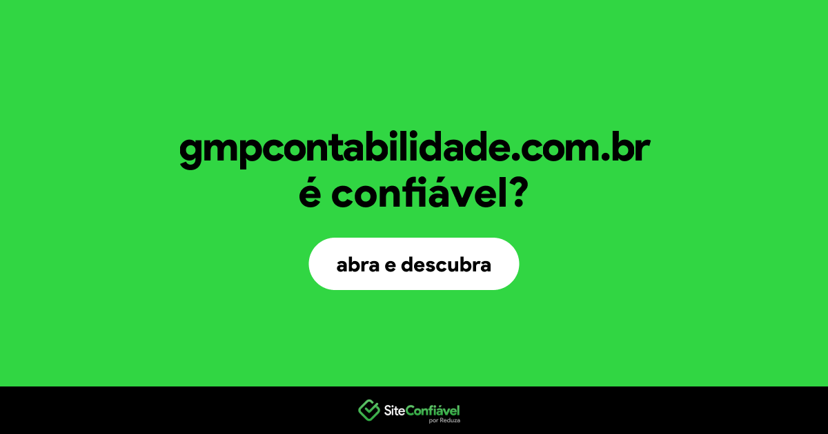 O site gmpcontabilidade.com.br é confiável?