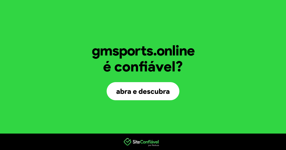 O site gmsports.online é confiável?