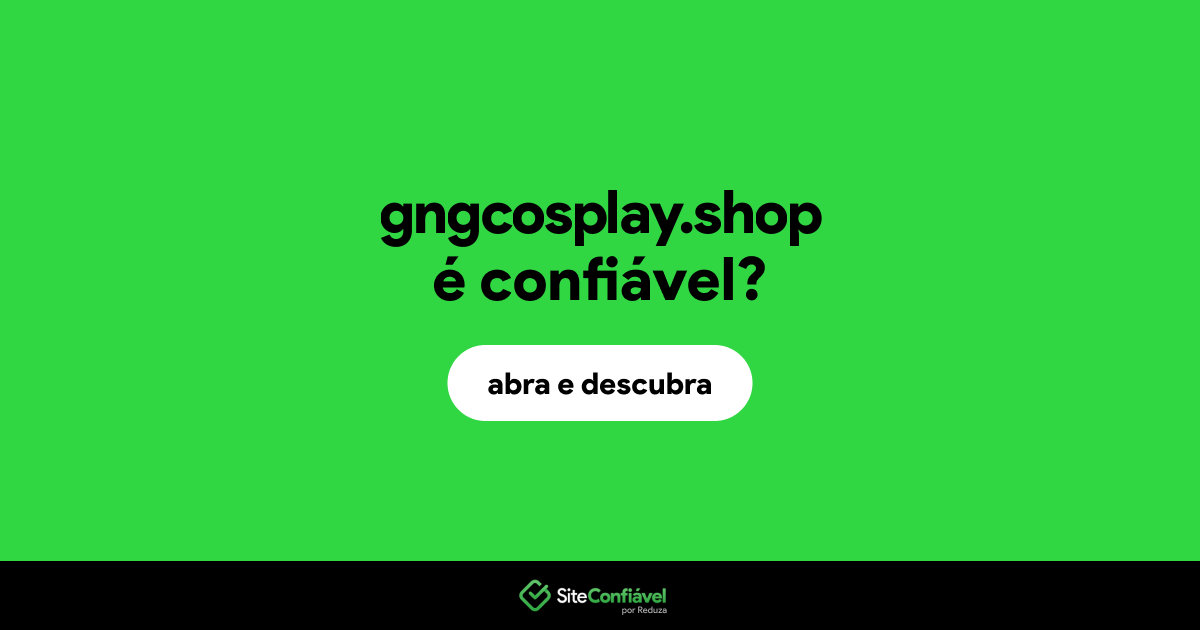 O site gngcosplay.shop é confiável?